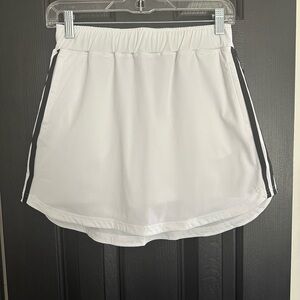 Adidas 3 stripe White Golf Skirt
